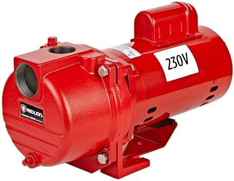 Red Lion RL-SPRK150 Sprinkler/Irrigation Pump, 115/230V, 71 GPM, 1.5 HP | Thermoplastic Impeller, For water sources down to 25' deep, Handles up to 14 sprinklers (1/2" fittings) per zone, 97101501
