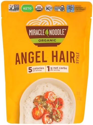 Miracle Noodle Organic Plant Based Angel Hair Noodles, 7 OZ