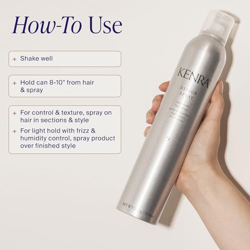 Kenra Design Spray 9 | Light Hold Hairspray | Tames Frizz & Flyaways | Lightweight, Brushable Formula | All Hair Types