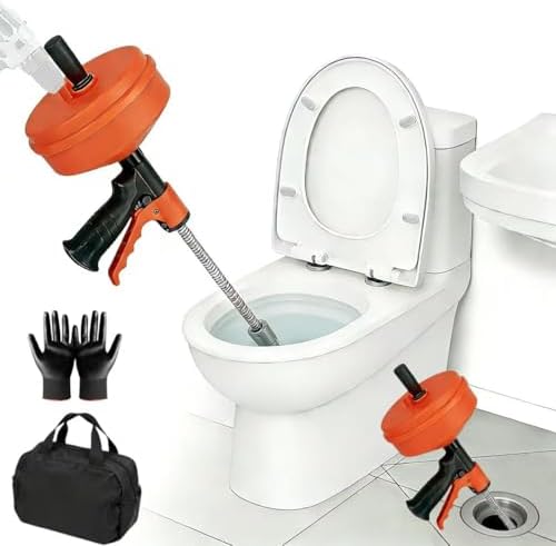 50 FT Double Mode Drain Snake Tools, 14-in-1 Drain Auger for Sink and Drain Unblocking, Plumbing Snake for Kitchen, Bathrom and Shower Sink