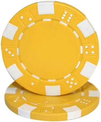 Brybelly 50 Clay Composite Striped Dice 11.5 Gram Poker Chips