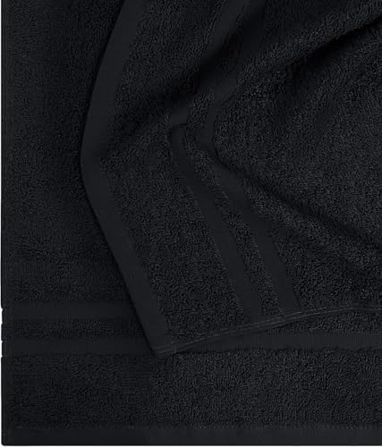 Utopia Towels Bleach Safe Salon Towels - Pack of 24 Black Hand Towels - (16 x 27 Inches), Salon Towels Bleach Safe