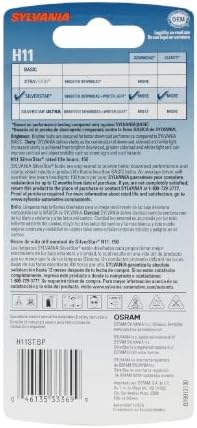 SYLVANIA - H11 SilverStar - High Performance Halogen Headlight Bulb, High Beam, Low Beam and Fog Replacement Bulb