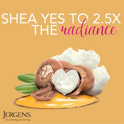 Jergens Shea Butter Body Lotion, Deep Moisturizer for Dry Skin, 26.5 fl oz | Enriching Hand and Body Lotion, Vitamin E, Extremely Dry Skin Relief, 2.5X More Radiant Skin, Deep Conditioning