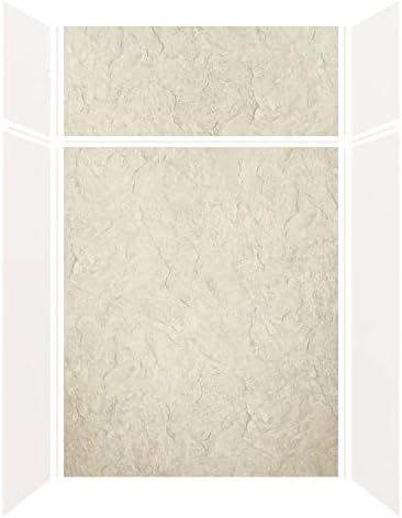 Transolid KSX603296-8997SC-3144 Expressions 32-in x 60-in x 96-in Alcove Shower Kit with Extension and Door, White/Sea Fog and Silver