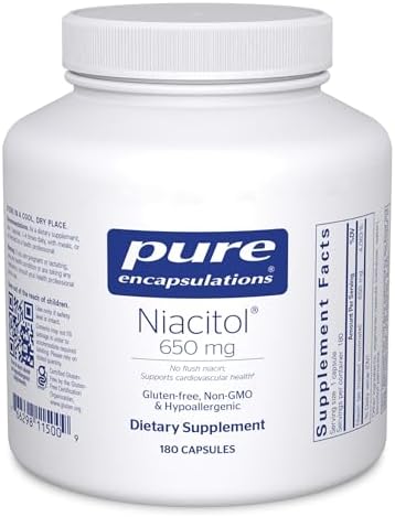 Pure Encapsulations Niacitol 650 mg | Hypoallergenic No-Flush Niacin to Support Digestion, Hormone Synthesis
