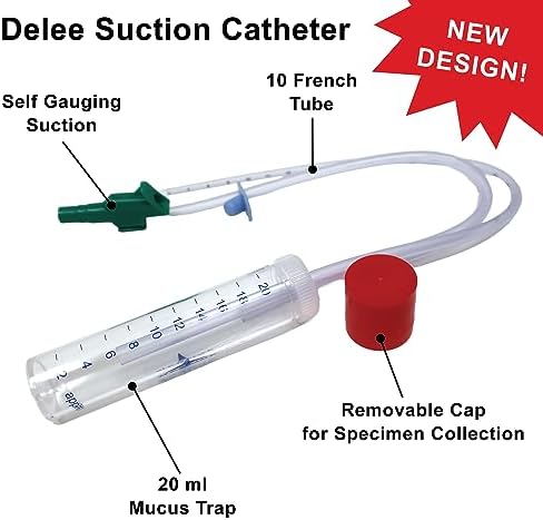 Dogzymes Delee Style Suction Catheter for Extracting Liquid or Mucous from Animal's Nose and Mouth with Easy to use Tubes and Gentle Mouth Suction