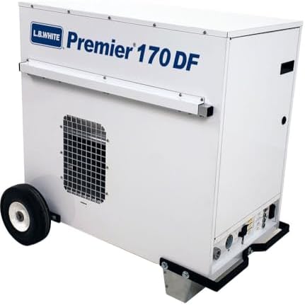 L.B. White CS170 Premier 170DF LP Forced Air Propane Tent Heater — Ductable Portable Space Heater for Indoor, Outdoor, Parties & Commercial, 170