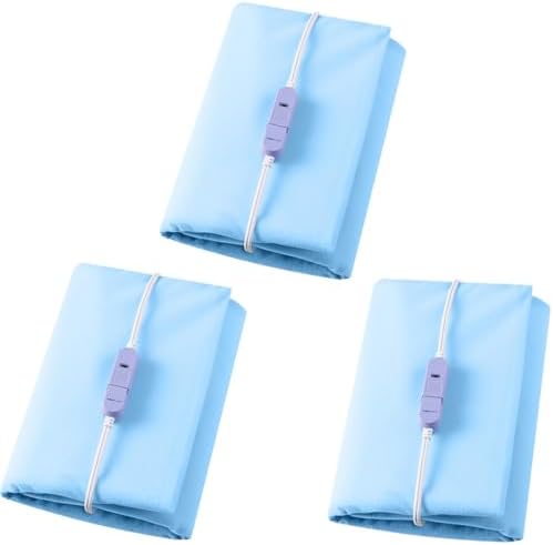 Boncare® Stay-On Small Vinyl Electric Heating Pad for Neck and Shoulders and Back Without Auto-Off, Low & High Heat Levels, Waterproof Hot Heat Pad with Washable Cover (12"x15", 1-Pack)