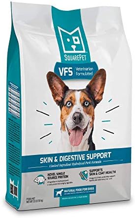 SquarePet Veterinarian Formulated Solutions Hydrolyzed Protein Skin and Digestive Support Dry Dog Food, Help with Hot Spots
