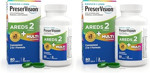 PreserVision AREDS 2 + Multivitamin, #1 Eye Doctor Recommended Brand, 2-in-1 Eye Vitamin with Lutein, Zeaxanthin, Zinc, and Vitamin C, D & E, 100 Softgels