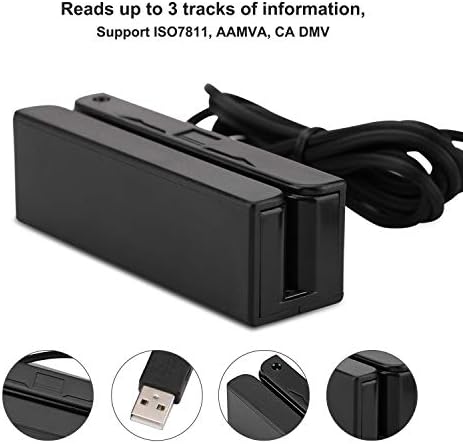 MSR90 USB Swipe Magnetic Credit Card Reader 3 Tracks Mini Smart Card Reader MSR605 MSR606 Deftun