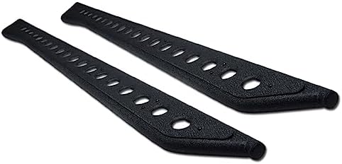 7422444828881 Compatible with 2022-2023 Toyota Tundra Double (Extended) Cab Textured Black Round Pattern Rock Slider Rocker Style Side Step Rail