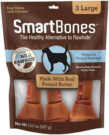 SmartBones Large Chews, Treat Your Dog to a Rawhide-Free Chew Made with Real Meat and Vegetables | With With Real Chicken, Easy To Digest Chew, Vitamin & Mineral Enriched, Helps Maintain Healthy Teeth, For Large Dogs
