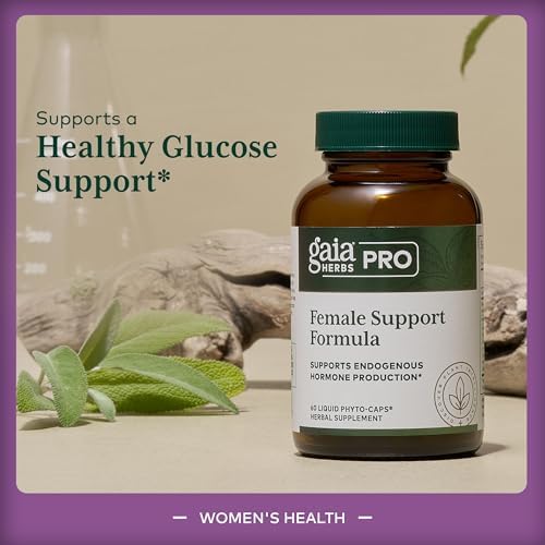 GAIA HERBS PRO Female Support Formula - Supports Healthy PMS & Menopause Fluctuations with Alfalfa Leaf, Black Cohosh Root Extract