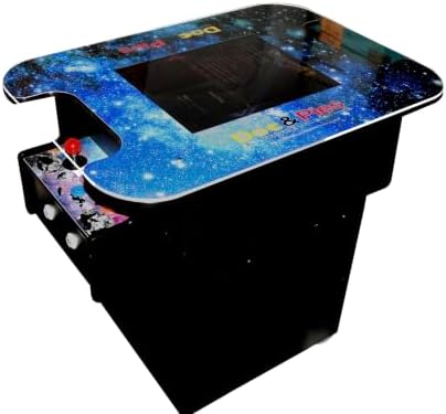 Doc and Pies Arcade Factory 516-Game Full Size Cocktail Arcade Machine – 2 Player Retro Arcade Table with LCD Screen, Joysticks & Buttons – Classic Arcade Cabinet for Home or Game Room