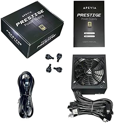 Apevia ATX-PR800W Prestige 800W 80+ Gold Certified, RoHS Compliance, Active PFC ATX Gaming Power Supply