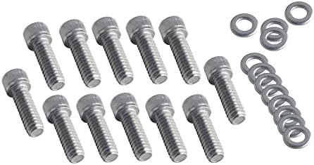 Stainless Steel SBF Valve Cover Bolts Kit Compatibel with Small Block Ford 260 289 302 351W 5.0L