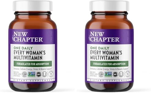 New Chapter Every Woman's One Daily Multivitamin - Bone, Energy & Immune Support* - Whole-Food Fermented Nutrients - No Added Sugar - Vegetarian & Gluten-Free - 72 Tablets