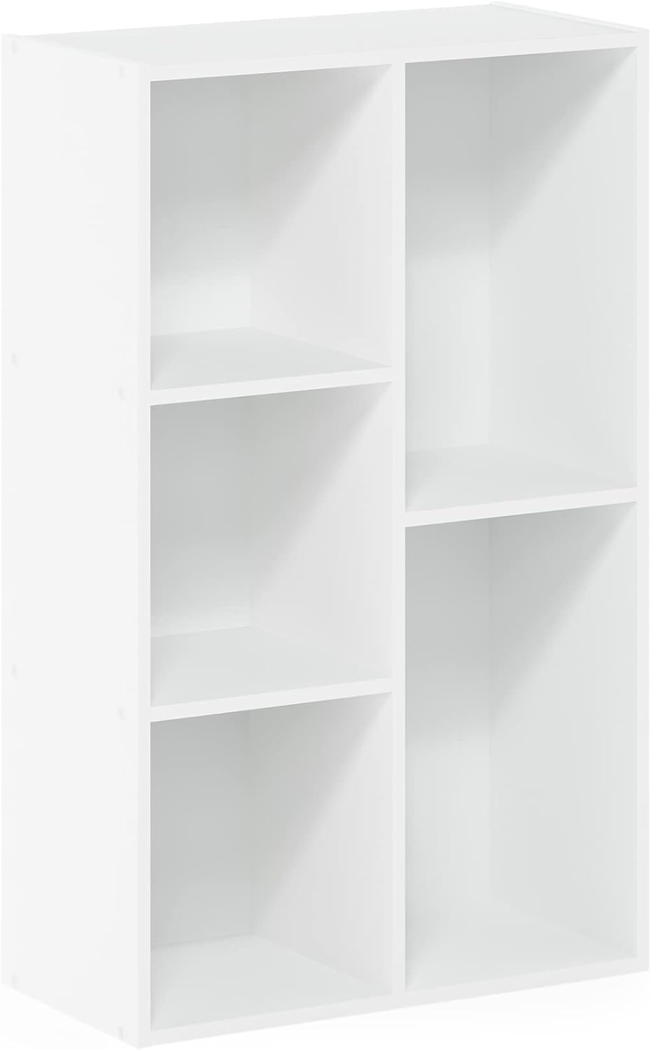 Furinno LUDER Book Shelf, 5-Cube Bookshelf, Easy Assembly Bookcase with Open Shelves, 9.4 x 19.7 x 31.5, for Living Room, Bedroom, Home Office, Darkwood