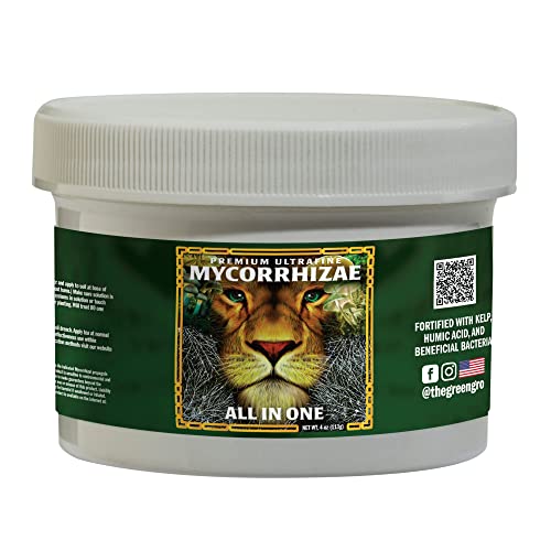 GreenGro Myco Mycorrhizal Inoculant, 8 oz, from Superior Strains | Ultrafine, Water Soluble Root Enhancer, Improves Nutrient Uptake, Eases Transplant, Indoor & Outdoor Plant Fertilizer