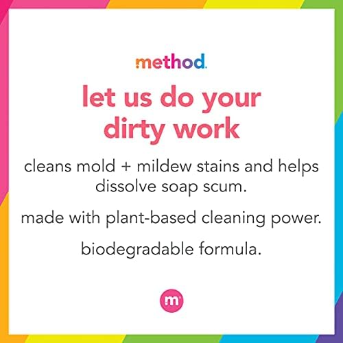 method Bathroom Cleaner, Eucalyptus Mint, 28 fl oz | Removes Mold + Mildew Stains, Helps Dissolve Soap Scum, Fights Grime on Shower, Tiles, Tub, Chrome, and Fixtures