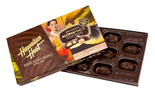 Hawaiian Host Alohamacs Dark Chocolate Covered Macadamia Nuts (1 Box)