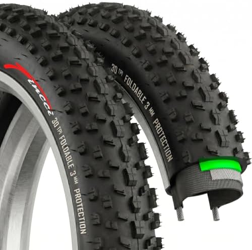 Pair 26 x 4.0 Fat Mountain Bike Tires - Foldable 100-559 3mm Anti Puncture