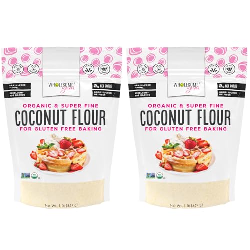 Wholesome Yum Premium Organic Coconut Flour For Baking, Keto, Gluten Free