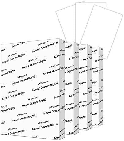 Accent Opaque White Printer Paper, 8.5” x 11” 40lb Bond/100lb Text Copy Paper, 250 Sheets (1 Ream) – Premium Smooth Finish Computer Paper, 97 Bright, 148gsm, Multipurpose White Copy Paper – 188101R