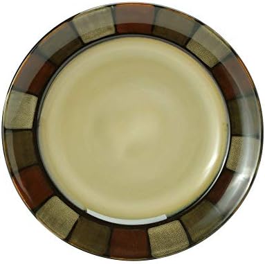 Pfaltzgraff Taos 16-Piece Stoneware Dinnerware Set, Service for 4,Beige/Olive