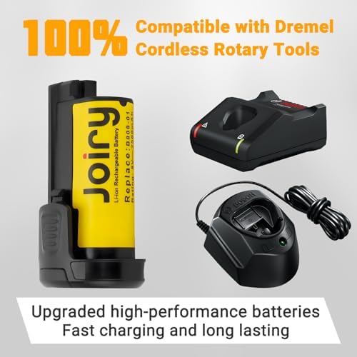 Joiry 2-Pack Replacement Dremel 8100 Battery, 8V 3000mAh Li-ion