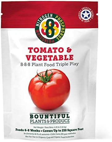 Purely Organic Products LLC 8-8-8 Triple Play Tomato & Vegetable Plant Food, Covers 250 sq. ft.