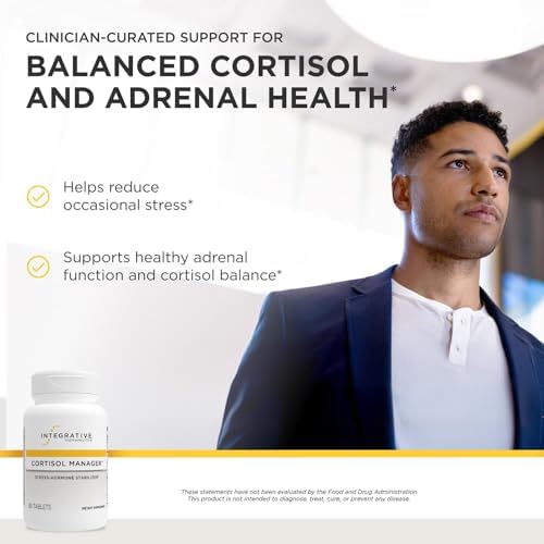 Integrative Therapeutics Cortisol Manager - Balance Cortisol & Support Relaxation for Restful Sleep* - Includes Ashwagandha & L-Theanine for Confidence with Less Stress* - 30 Tablets