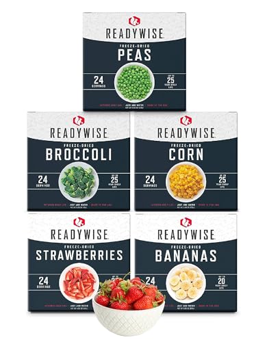 READYWISE Emergency Food Supply Freeze Dried Vegetables, 72 Servings