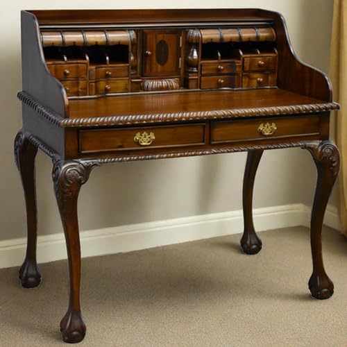 Crafters and Weavers Legacy Escritoire Secretary Desk - Brown Walnut