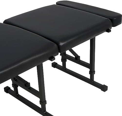 Sheffield 160 Elite Professional Portable Chiropractic Table - Lightweight Adjustable Folding Design (Charcoal)