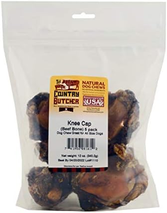 THE COUNTRY BUTCHER Crown Knuckle Beef Dog Bones, Natural Chew, USA, 4 Ct