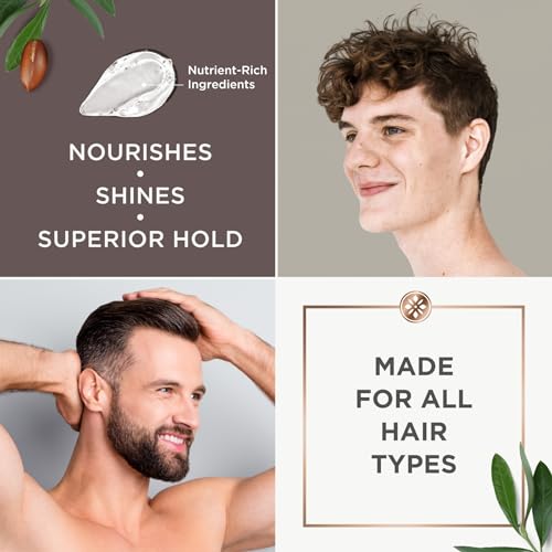 Argan Magic Strong Hold Styling Gel - Flake-Free Argan Oil Formula for Superior Hold and Long-lasting Control | Paraben Free, (8 Fl Oz)