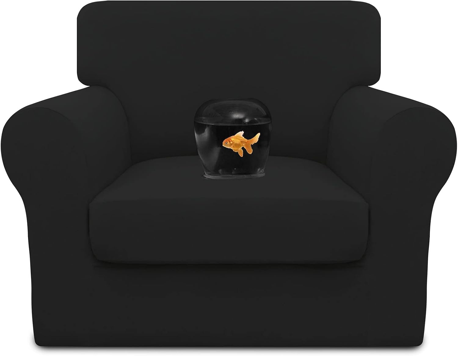Easy-Going 4 Pieces Waterproof Recliner Chair Slipcover Washable | Stretch Soft Couch Cover for Dogs, Sofa Slipcover for Recliner Couch Furniture Protector for Kids, Pets Dark Gray