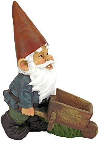 Design Toscano Garden Gnome Statue - Digger The Gnome - Outdoor Garden Gnomes - Funny Lawn Gnome Statues