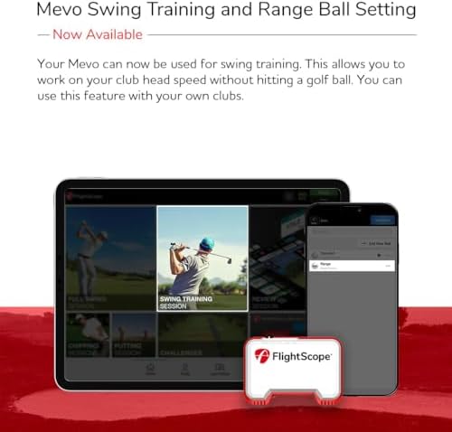 FlightScope Mevo Launch Monitor with The Net Return Home Series V2 Golf Net | 8 Swing Data Parameters, Skills Games, Video Capture, Swing Training | Indoor and Outdoor