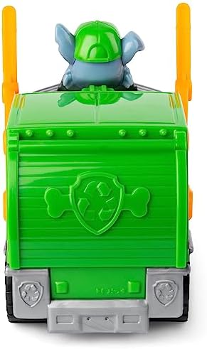 Paw Patrol, Rocky’s Recycle Truck Vehicle with Collectible Figure, Preschool Toys for Boys & Girls Ages 3 and Up
