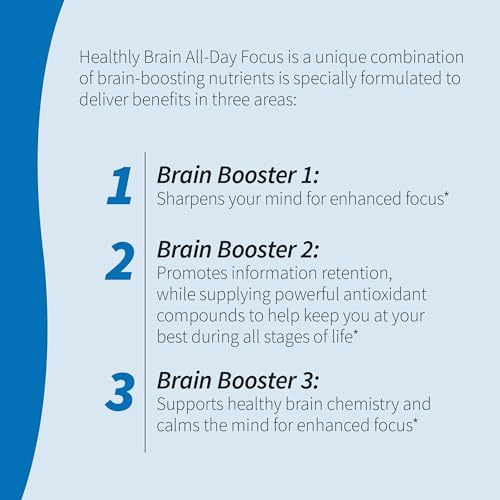 Applied Nutrition Healthy Brain All-Day Focus Cognitive Support (2 Pack)