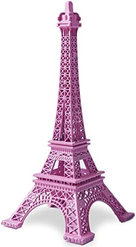 ESHATO Gold Metal Eiffel Tower Statue, 7inch Decorative Figurine Replica Stand Holder for Cake Topper Table Decor Gift Party Home Decoration