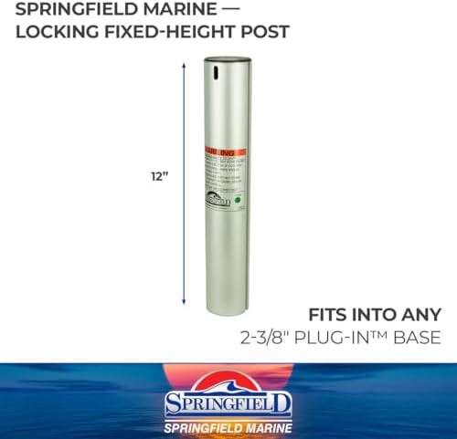 Springfield Marine 3300712 Plug-in Fixed Height Post - 12" Post Bulk,grey