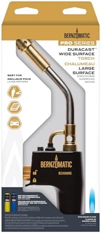 Bernzomatic® DuraCast® Wide Surface Torch - Durable Cast Body Aluminum Construction for Cooking, Heat Shrinking, Metalworking, and Vinyl Wrapping (TS 4500 Torch)