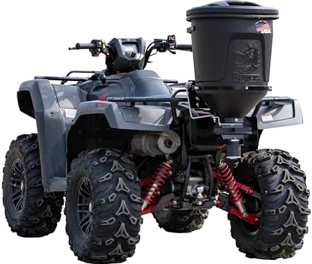 Buyers Products ATVS15A ATV 12V Broadcast Spreader 15 Gallon Hopper | 12V ATV Broadcast Spreader Holds 15 Gallons And Spreads Seed, Feed, Salt