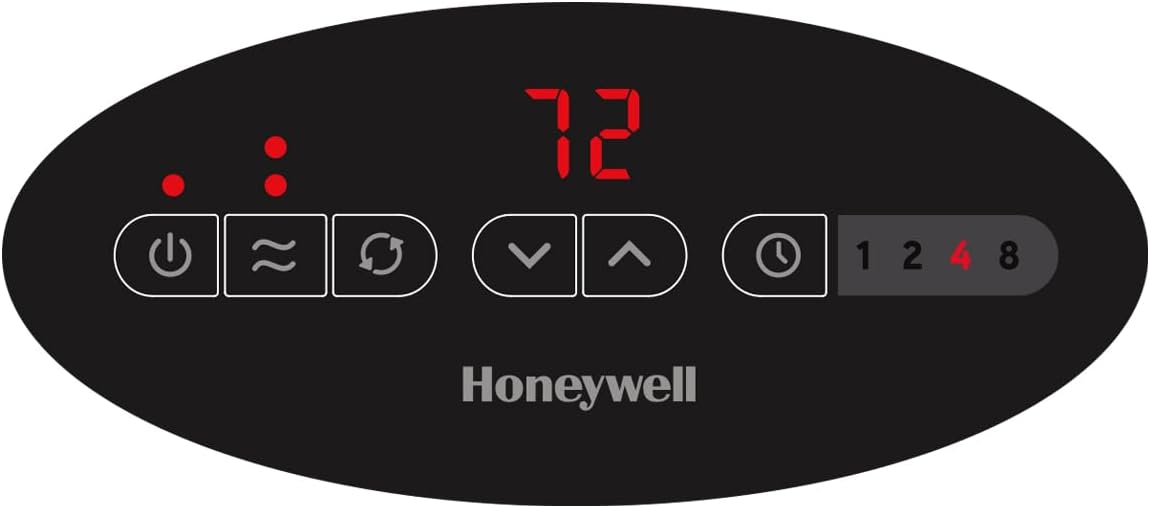 Honeywell Slim Ceramic Tower Heater, Small Room, Black – Easy to Use – Slim Space Heater with Two Heat Settings | Easy to Use – Slim Space Heater with Two Heat Settings