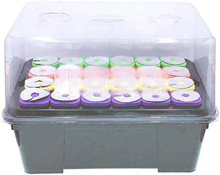 DWC Cloner Rooting Recirculating System 24 Site Cutting Clone and Seeding Root 2 in 1 Deep Water Cloner 24 Site with Clear Humidity Propagation Dome
